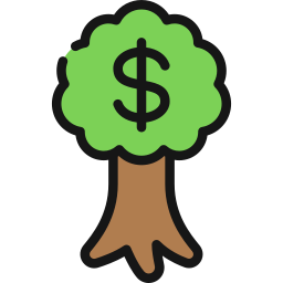 albero di soldi icona