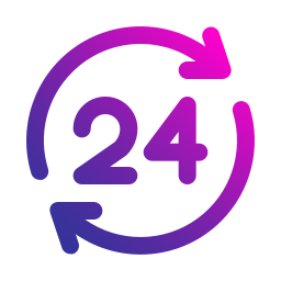 24 hours support icon