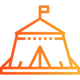 Camping tent icon