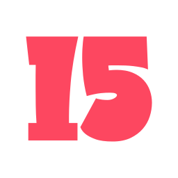 numero 15 icono