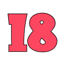 número 18 icono