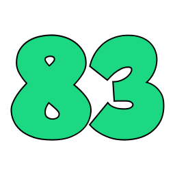 número 83 Ícone