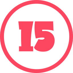 Number 15 icon