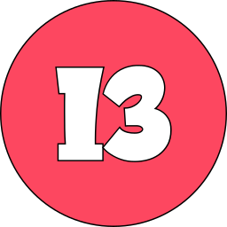 numéro 13 Icône