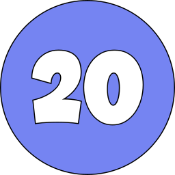numero 20 icono