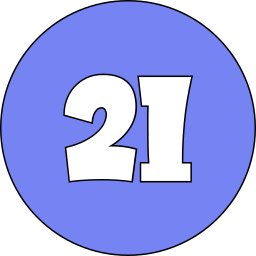 número 21 icono