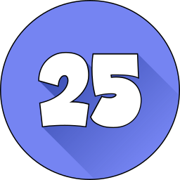 número 25 icono