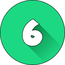 número 6 icono