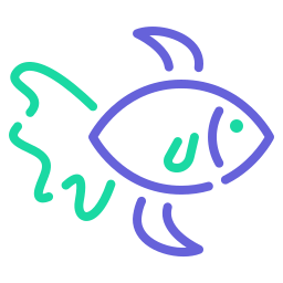 pesce rosso icona