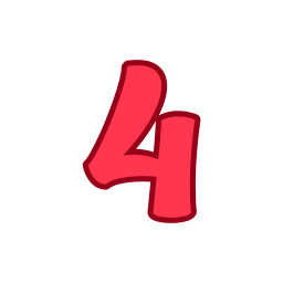 número 4 icono