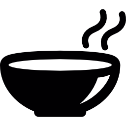 tazón de sopa caliente icono