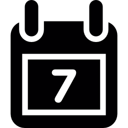 día 7 del calendario icono