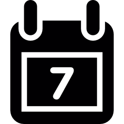 giorno di calendario 7 icona