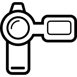 cámara de video frontal icono