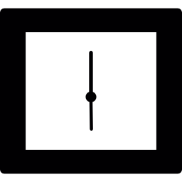 orologio quadrato icona