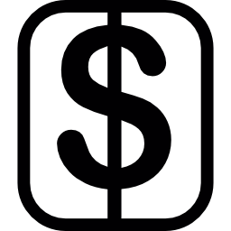 przycisk znak dolara ikona