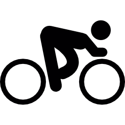 persoon die op een fiets rijdt icoon