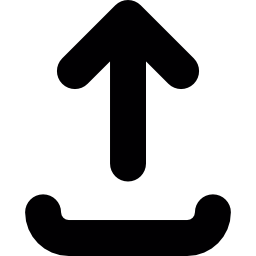 subir símbolo redondeado icono