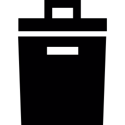 Dark paper bin icon