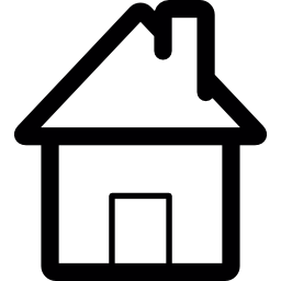 maison avec cheminée Icône