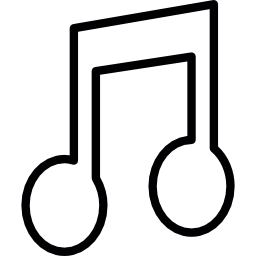 Musical beam note icon