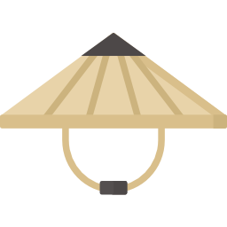 bambusowy kapelusz ikona
