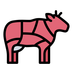 Cow cut icon
