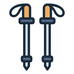 Trekking poles icon