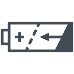 Battery charging indication icon
