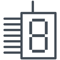7-сегментный светодиод иконка