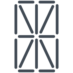 alphanumerische 16-segment-anzeige icon