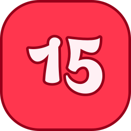Number 15 icon