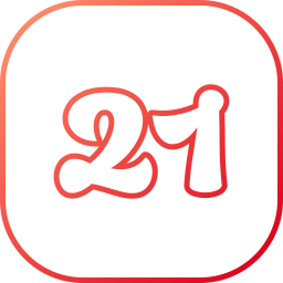 número 21 icono