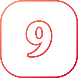 número 9 icono