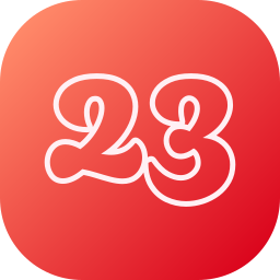 número 23 icono