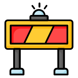 Construction barrier icon