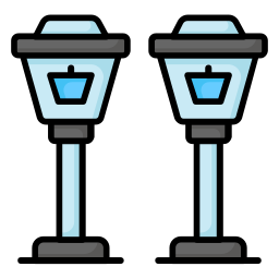 lámparas de la calle icono