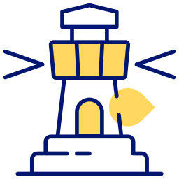 Lighthouse tower icon