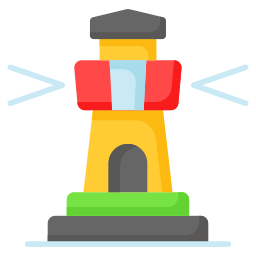 Lighthouse tower icon