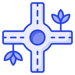 Road intersection icon