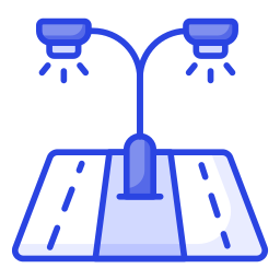 Road lamps icon