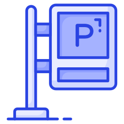 Parking sign board icon