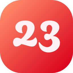 número 23 icono