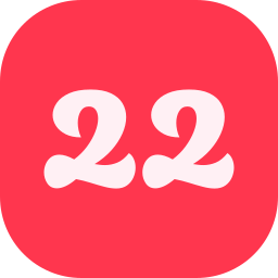 número 22 icono