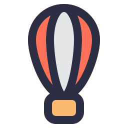 Hot air balloon icon