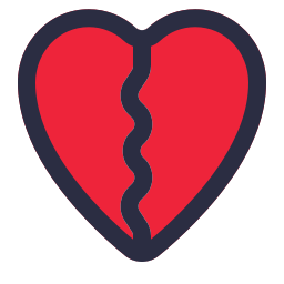 Heart break icon