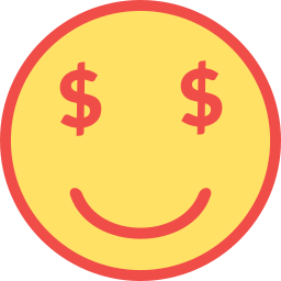 emoji dei soldi icona