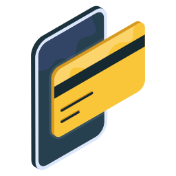 tarjeta de crédito móvil icono