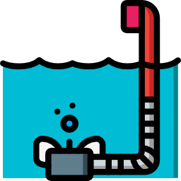 hacer snorkel icono