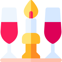 Romantic dinner icon